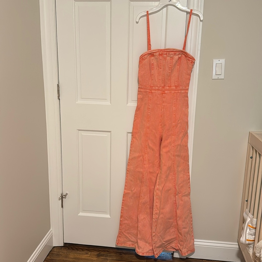 Flying Tomato Coral Wide Leg Jumpsuit